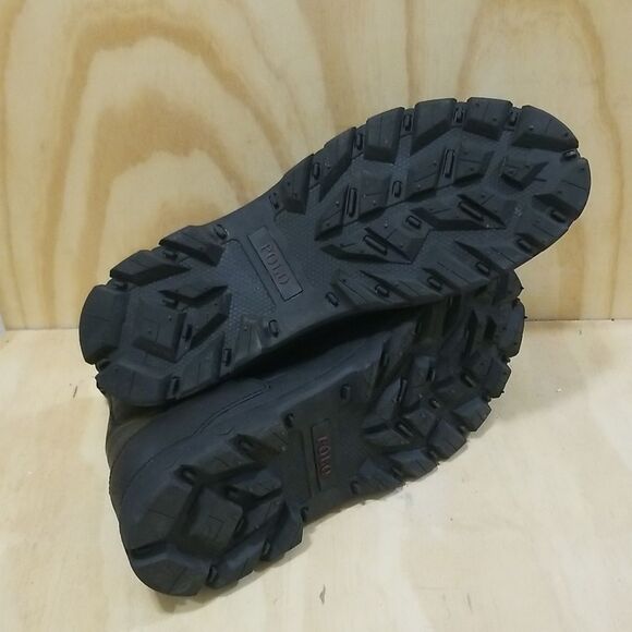 Polo Ralph Lauren Black Leather Oslo Chelsea Boots New without box 12 - Picture 8 of 10